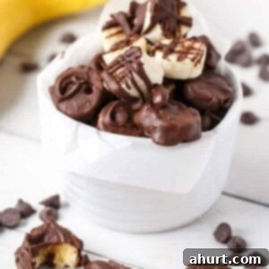 Chocolate-Dipped Banana Heaven 11 Chocolate Covered Bananas in a bowl