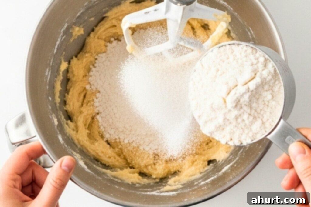 Classic Snickerdoodle Cookies 6 Step 3: Mix in dry ingredients
