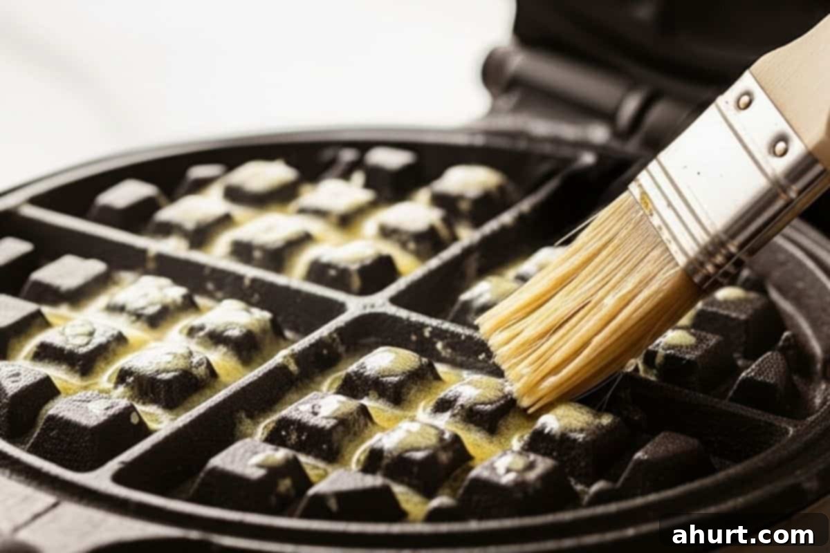Perfect Homemade Belgian Waffles 4 lightly spray your waffle iron plates with non stick cooking oil