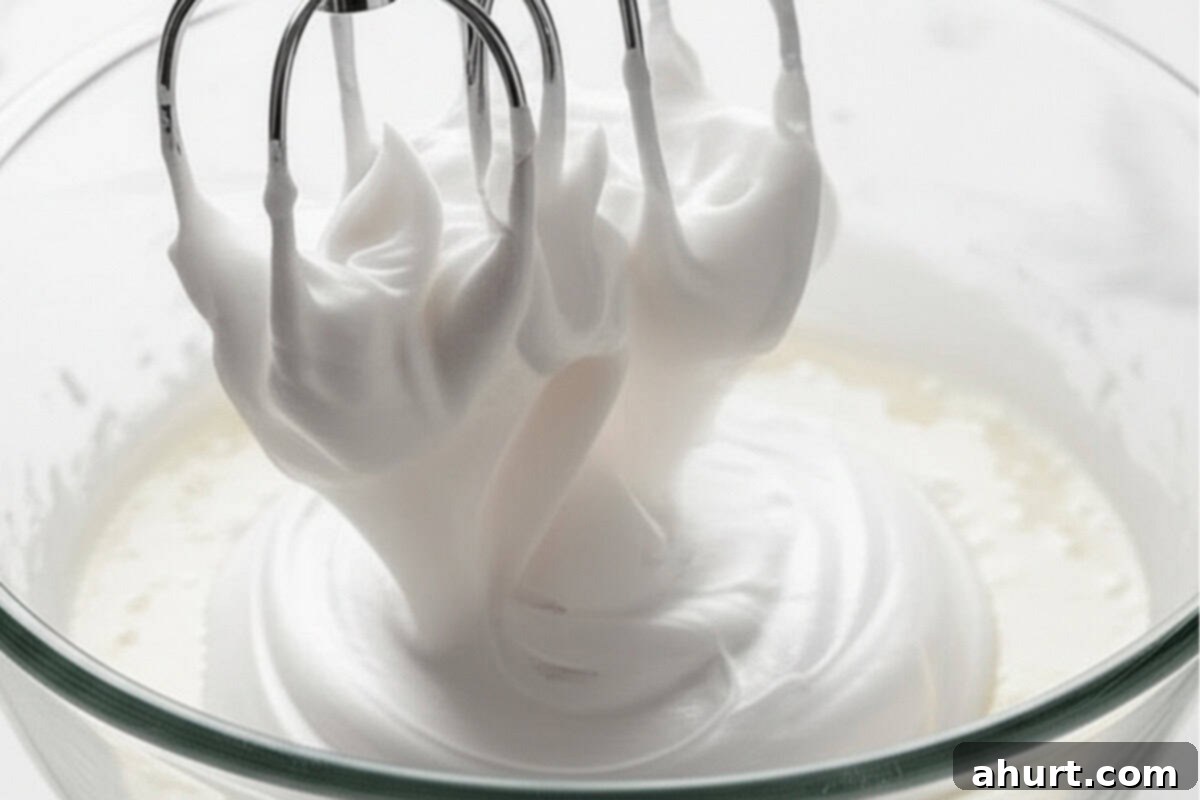 Perfect Homemade Belgian Waffles 6 beat egg whites with hand mixer until stiff peaks form