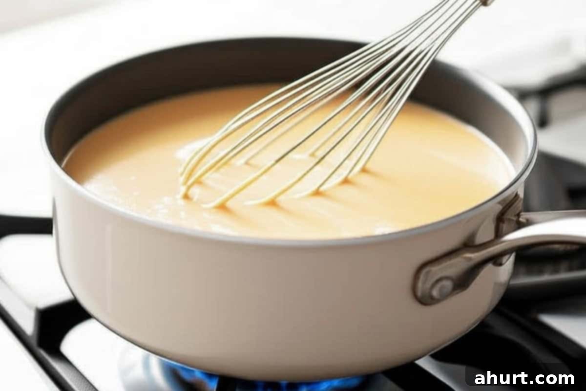Best Creamy Eggnog Recipe 6 pour the mixture into the saucepan and cook for 2-3 minutes in medium heat.