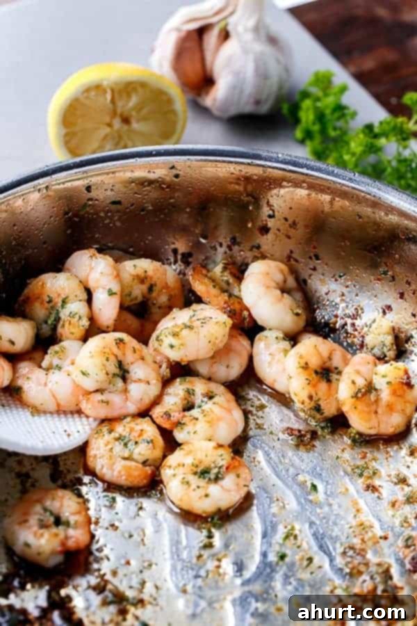Lemon Paprika Garlic Prawns in a pan