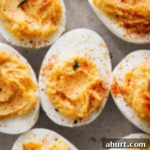 Timeless Deviled Eggs 13 Classic Deviled Eggs with sprinkled spices on top on a plate