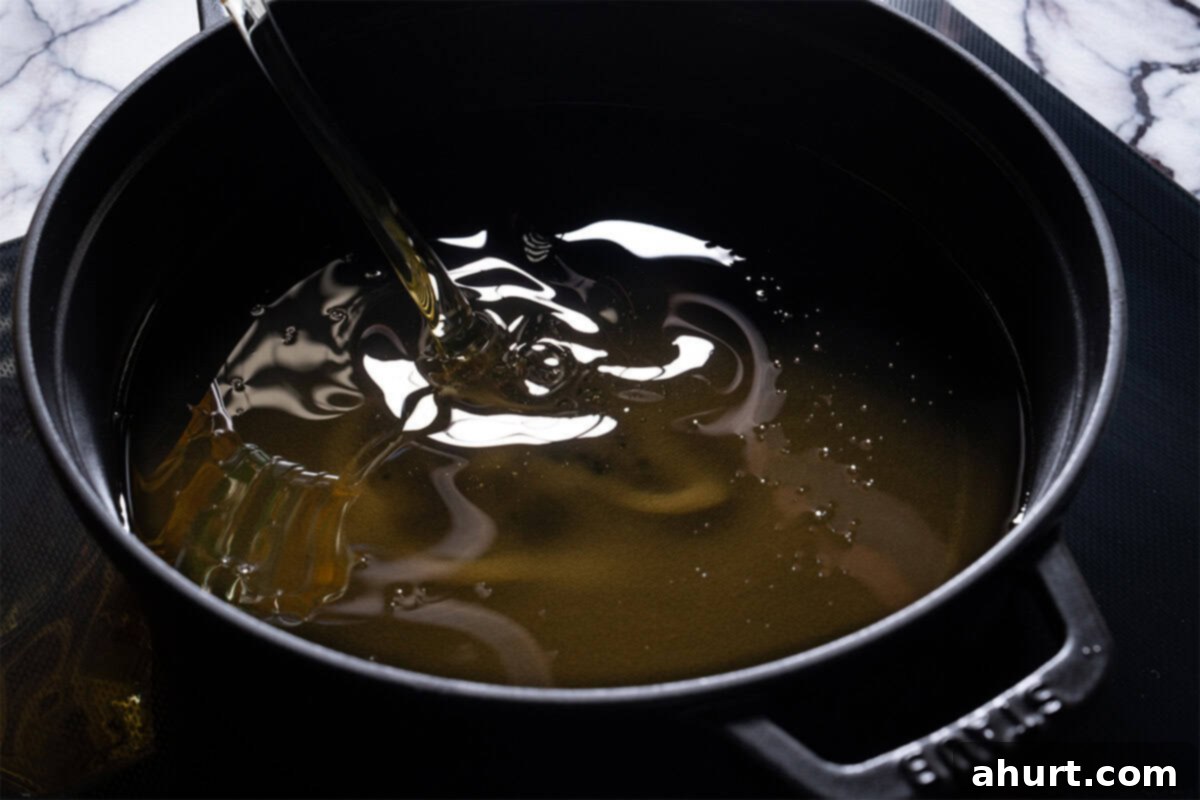 The Ultimate Churros Recipe 5 An image of the oil heating before the churros are added.