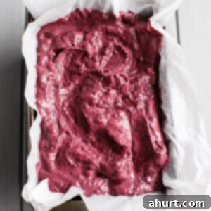 Blueberry Froyo in Minutes 8 Instant Blueberry Frozen Yogurt on a baking tray, ready to be served or briefly frozen.