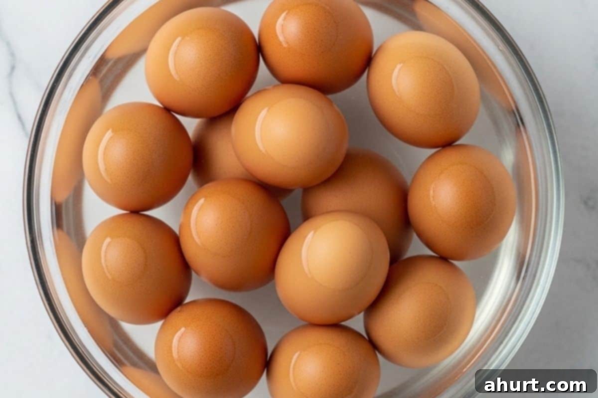 The Ultimate Egg Salad 6 transfer the eggs to a bowl filled with cold water