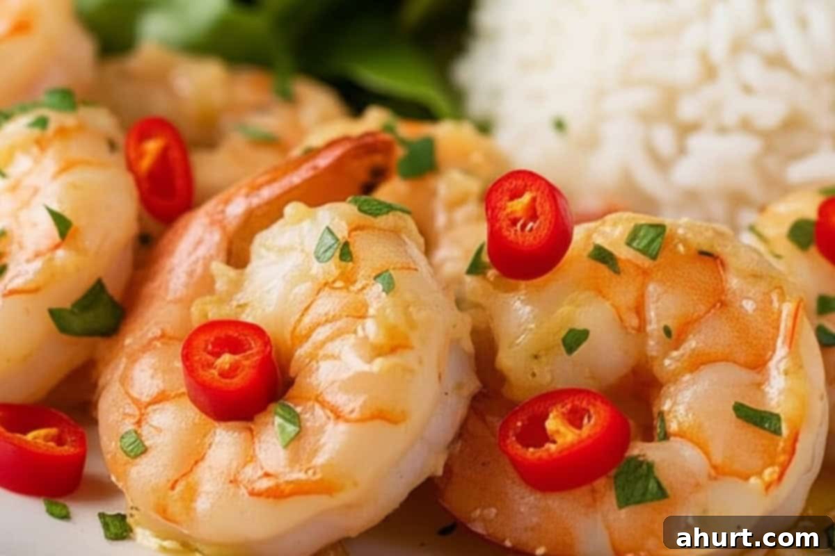 Perfect Garlic Butter Shrimp 7 Serve the Chili Garlic Butter Shrimp hot with your choice of rice, pasta, or crusty bread, ensuring the rich sauce is enjoyed.