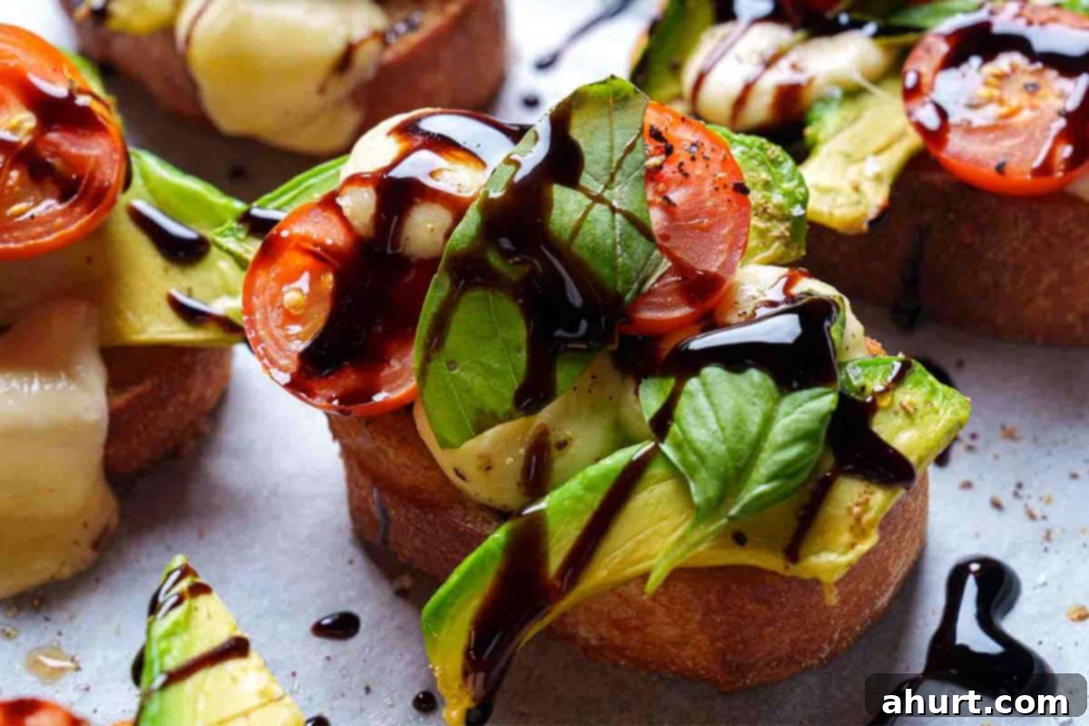 Zesty Caprese Crostini with Smoky Grilled Avocado 8 broil in the oven until the cheese starts to melt and bubble
