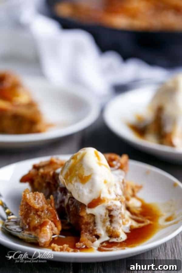 Giant Apple Pie Skillet Cookie 12 Apple Pie Deep Dish Cookie Dough Blondies on a plate