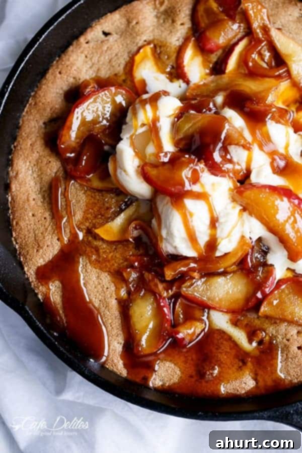 Giant Apple Pie Skillet Cookie 3 Top zoom in view image of Apple Pie Deep Dish Cookie Dough Blondies