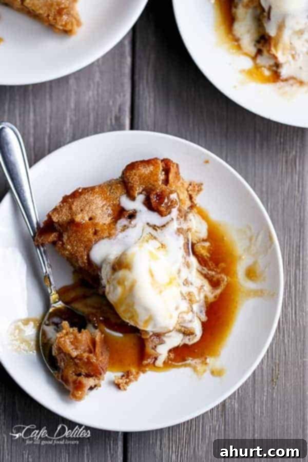Giant Apple Pie Skillet Cookie 9 Apple Pie Deep Dish Cookie Dough Blondies piece with ice cream scoop on a plate