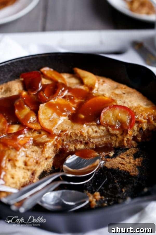 Giant Apple Pie Skillet Cookie 10 Half missing out from Apple Pie Deep Dish Cookie Dough Blondies from a pan