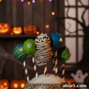 Spooktacular Red Velvet Cake Pops 11 close up of cake pops