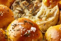 Warm Sweet Potato Buns with Cheesy Dip