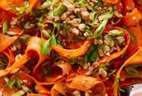 Ginger Peanut Carrot Slaw