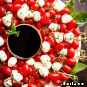 Caprese Salad Christmas Wreath: A festive and healthy appetizer for your Christmas table!