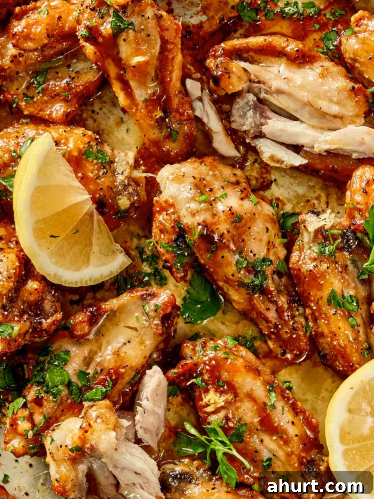 Lemon Pepper Wings: A Zesty Bite of Sunshine 2 Close view of Lemon Pepper Wings